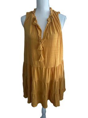 MAX STUDIO Marigold Swing Tiered Dress Size Medium